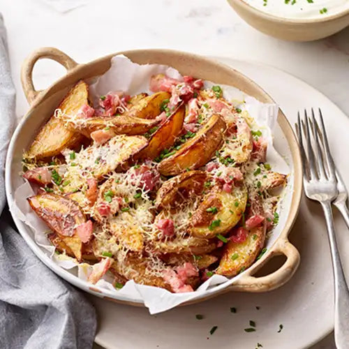 Potato Wedges with Bacon & Cheese