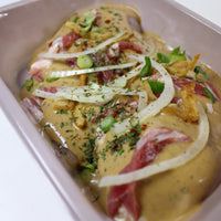 Creamy Peppered Chicken with Bacon & Onion
