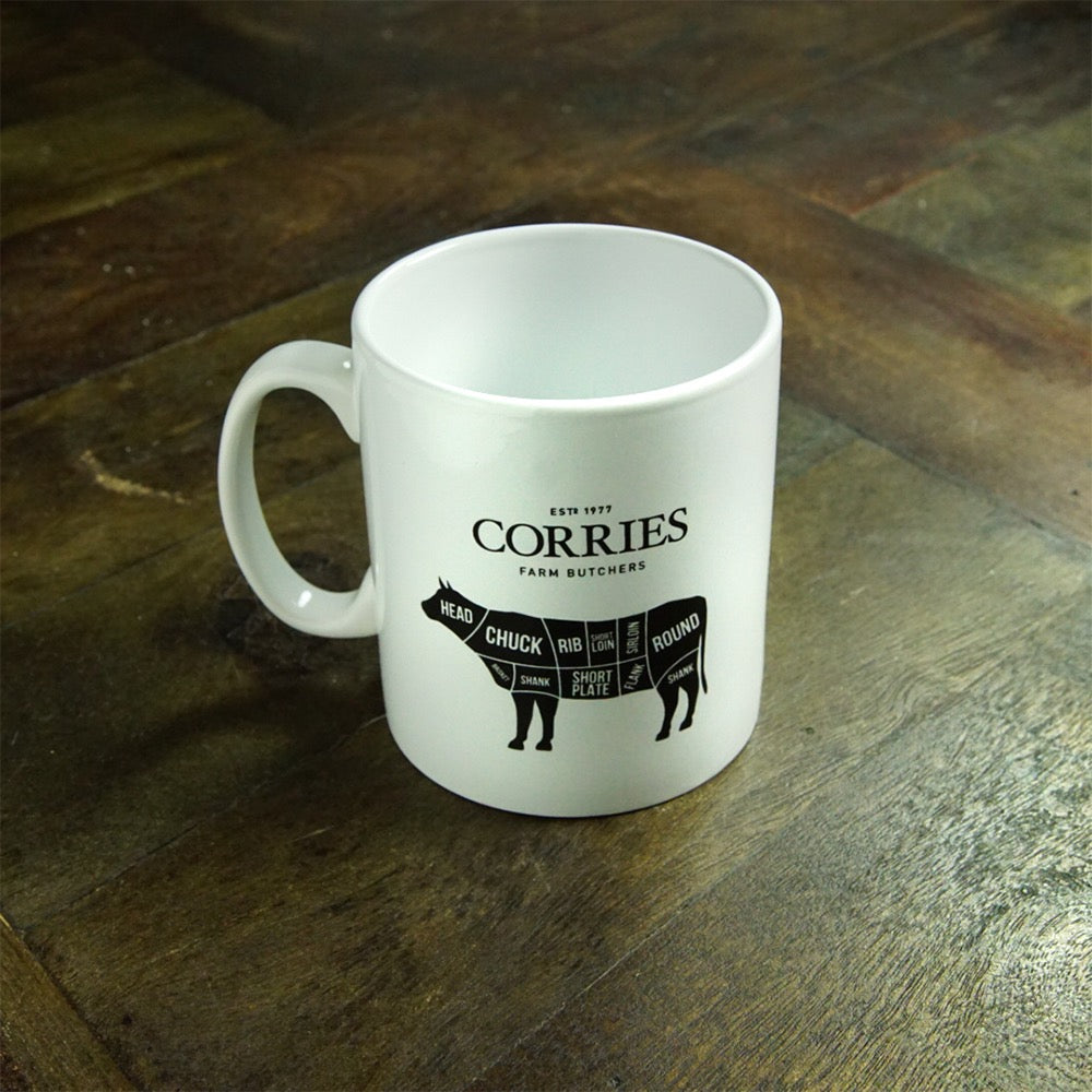 Corries Butchers Mug with animal diagram